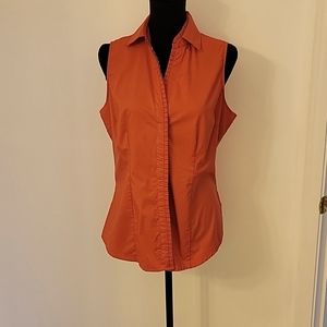 New York & company Stretch Ruffle Trim Top